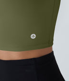 Débardeur yoga court SoftlyZero™ Airy col carré dos nu bretelles croisées effet frais InstantCool, bonnets A-C, protection solaire UPF50+