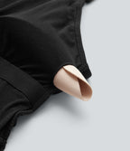 Combinaison grande taille chinée à jambes larges avec détails froncés, poches, coussinets amovibles et accès facile Easy Peasy