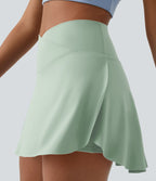 Jupe de tennis mini 2-en-1 quotidienne SoftlyZero™ Airy avec croisement, poche latérale et effet frais InstantCool, Lucid, protection solaire UPF50+