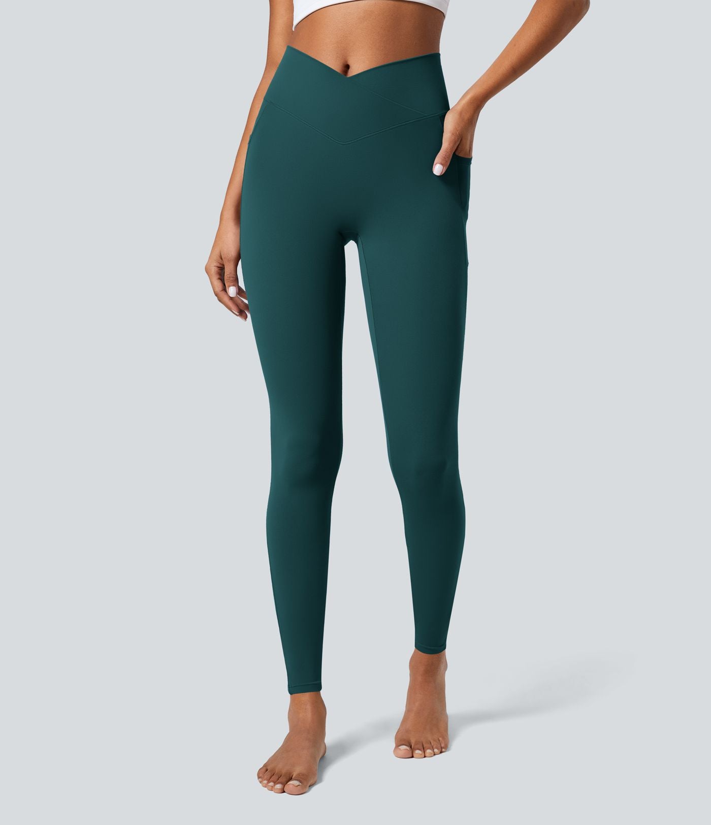 Softlyzero™ Legging Unis Poches Croisées