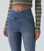 Jegging Halara Flex™ taille haute croisé décontracté avec poches