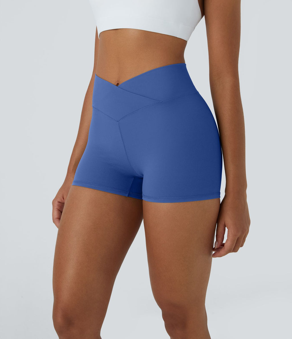 Softlyzero™ Short 7,5cm Biker Taille Haute Croisé Uni