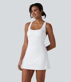 Robe de sport SoftlyZero™ Airy 2-en-1 à dos nageur croisé en mesh respirant avec brassière intégrée et effet frais InstantCool avec poches, protection solaire UPF50+