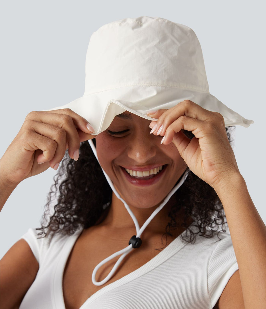 Chapeau de soleil large bord réglable - UPF40+