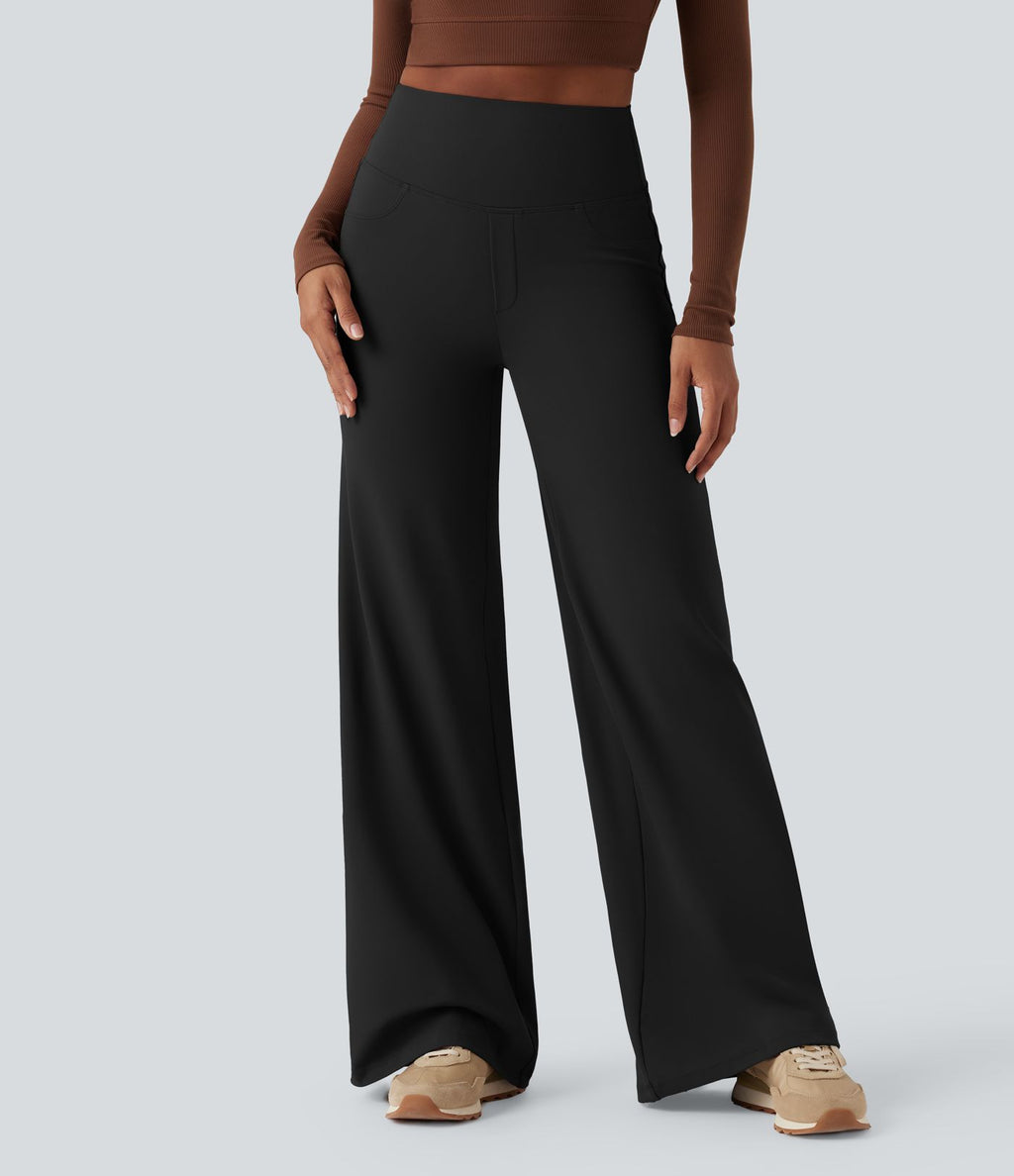 Pantalon yoga large gainant taille haute DayStretch avec poches