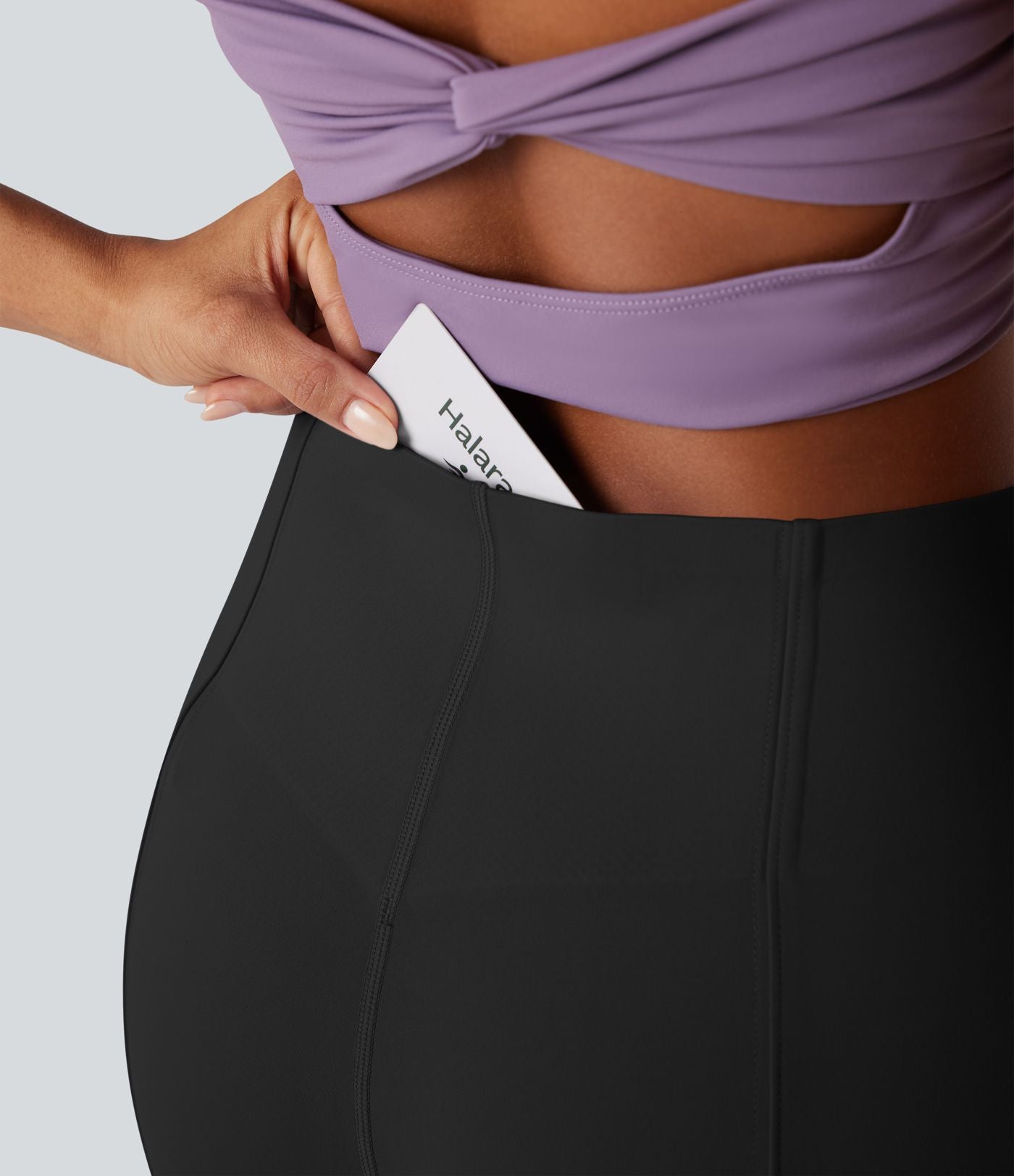 Pantalon décontracté bootcut ventre plat taille haute avec poche