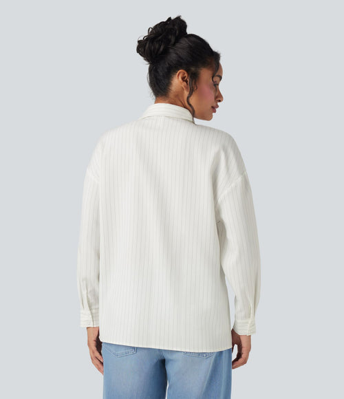 Chemise de travail rayée manches longues