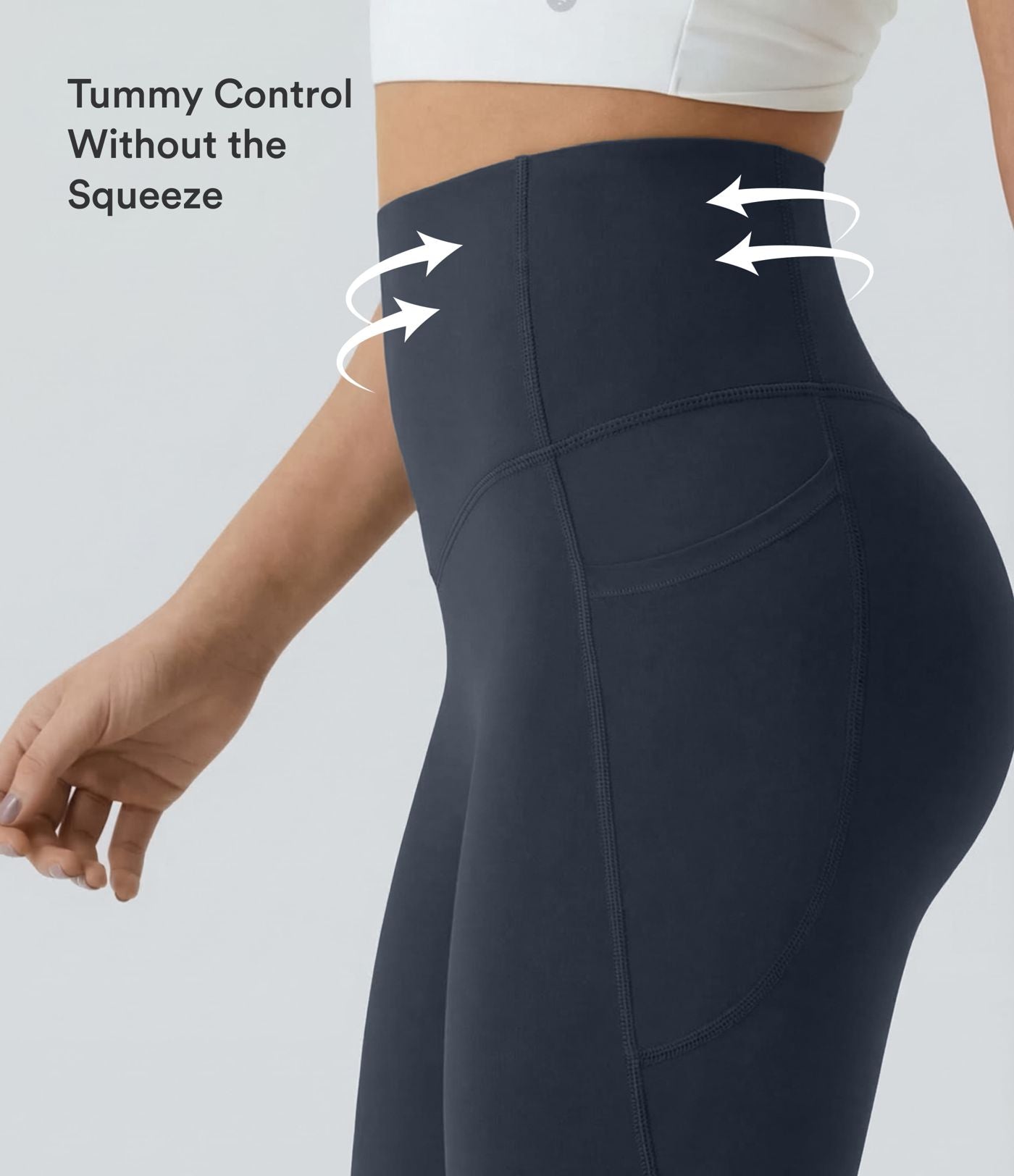 Legging corsaire d'entraînement gainant galbant taille haute avec effet scrunch et poches Halara UltraSculpt™