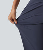 Pantalon de running court effet frais InstantCool taille haute à séchage rapide avec cordon intérieur, ourlet arrondi, poches et protection solaire UPF50+
