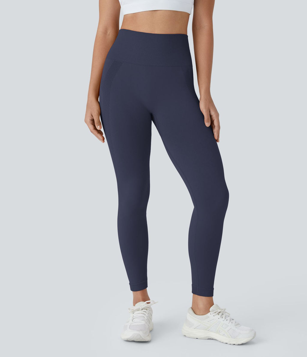 Legging yoga 7/8 taille haute froncé sans couture OneForm Seamless Flow