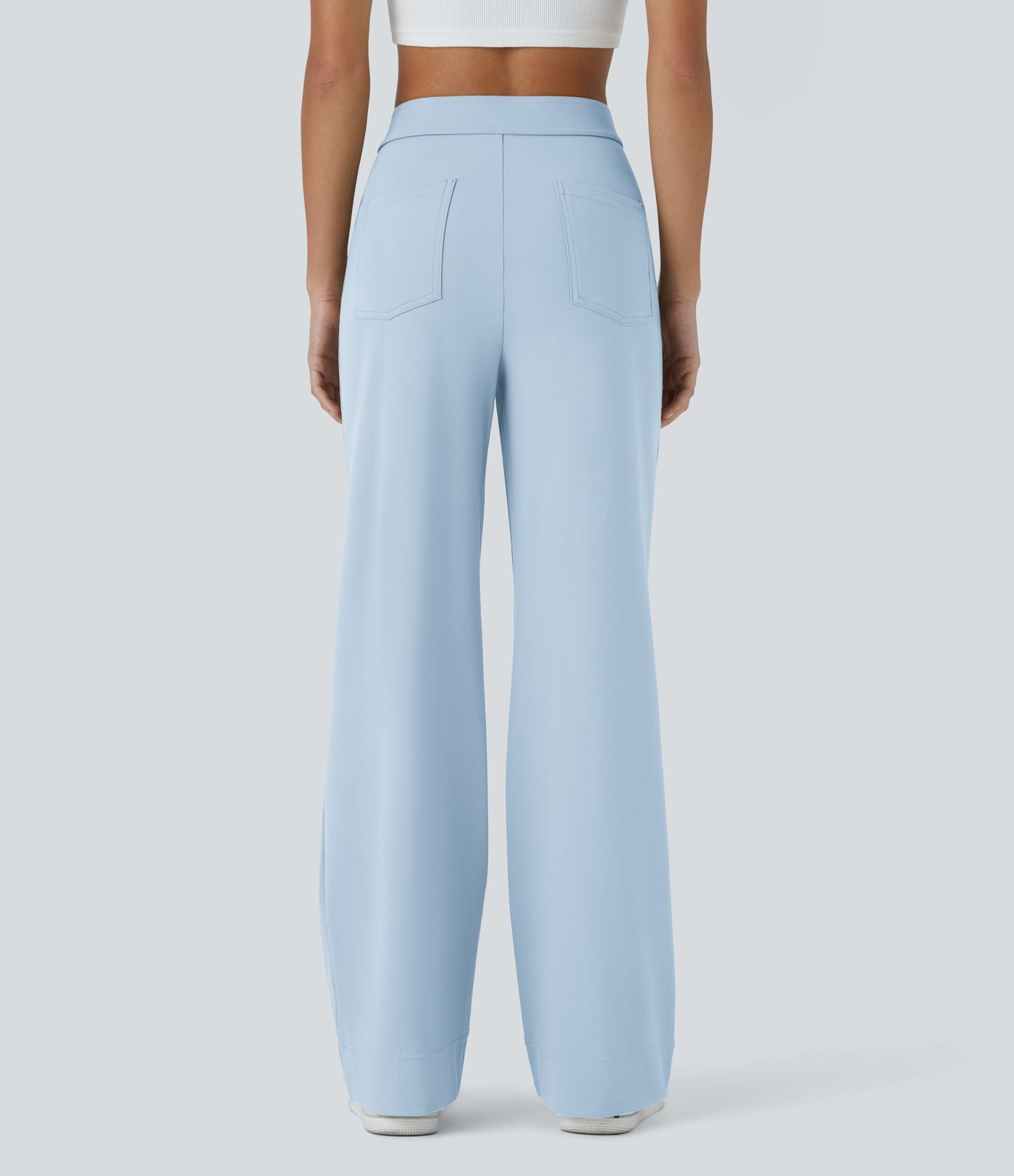 Pantalon taille haute coupe droite DayStretch avec poches