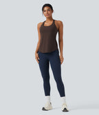 Débardeur running Halara UltraSculpt™ col rond dos croisé bonnets E-G