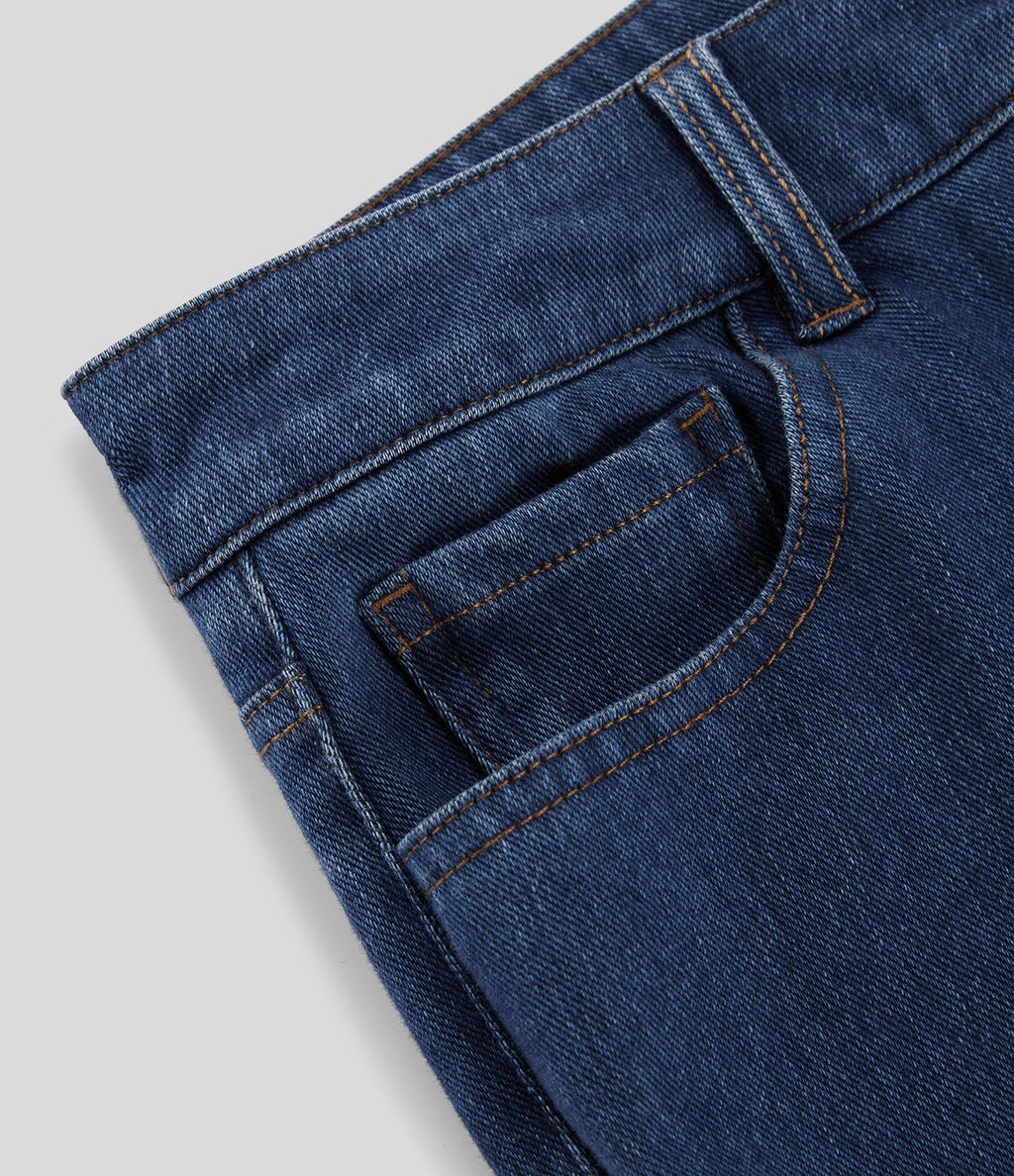 Halara Flex™ Jean Évasé Casual Taille Mi-haute Tricot Extensible Boutonnés Poches