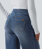 Halara Flex™ Denim Heat Jean large casual taille haute avec poches