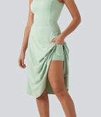 Robe de danse midi SoftlyZero™ Airy 2-en-1, col carré, brassière intégrée, à effet frais InstantCool, avec poches, accès facile Easy Peasy