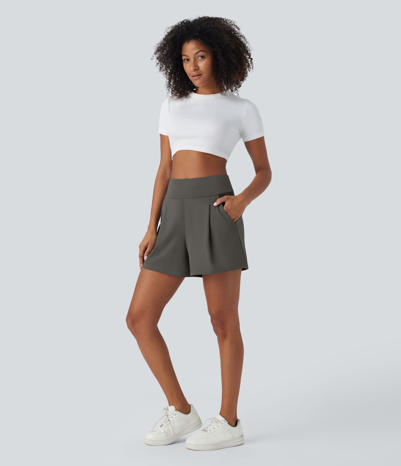 Short de travail large taille haute DayStretch avec poches