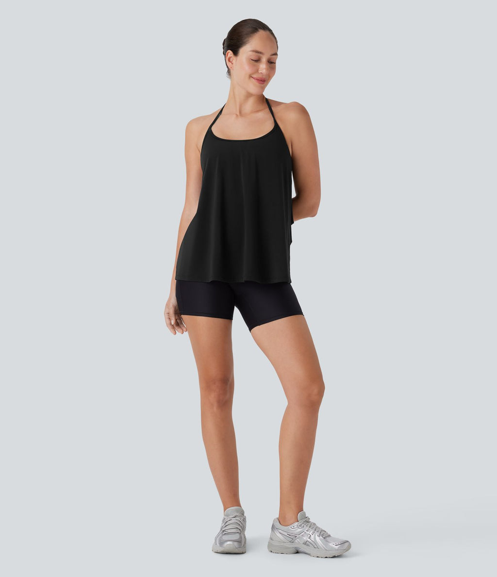 Softlyzero™ Airy Haut de yoga dos nu à encolure américaine sensation fraîcheur-UPF50+