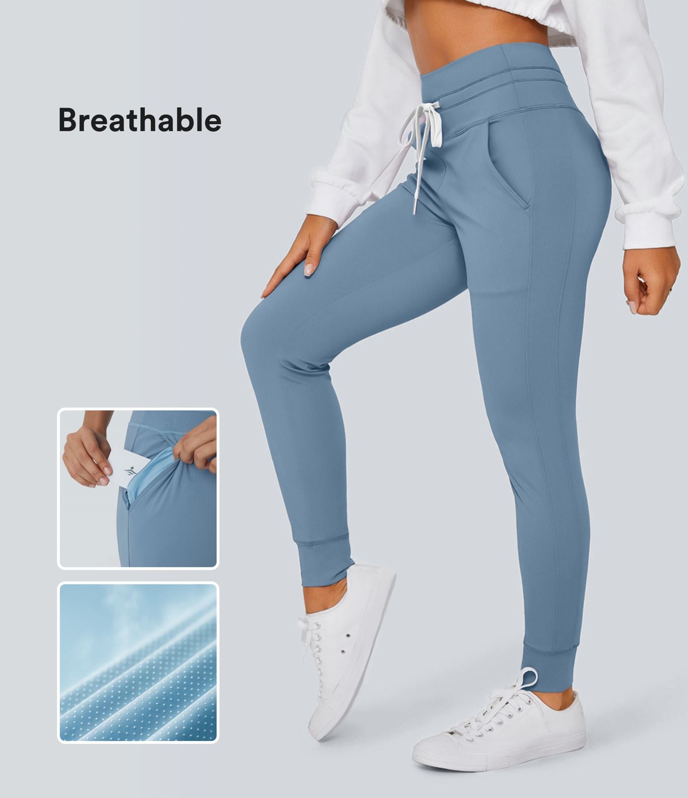 Jogging taille haute Softlyzero™ Plush avec cordon de serrage et poches latérales