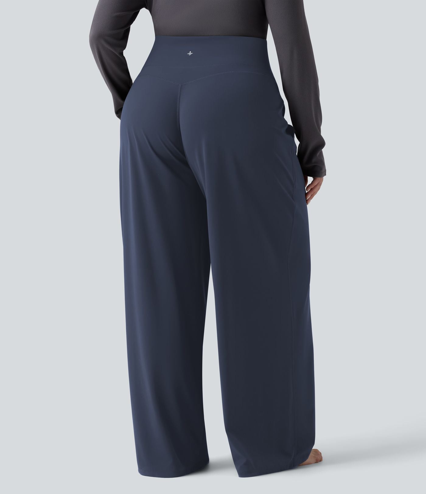 Pantalon de yoga grande taille jambes droites taille haute gainant Halara UltraSculpt™ avec poches