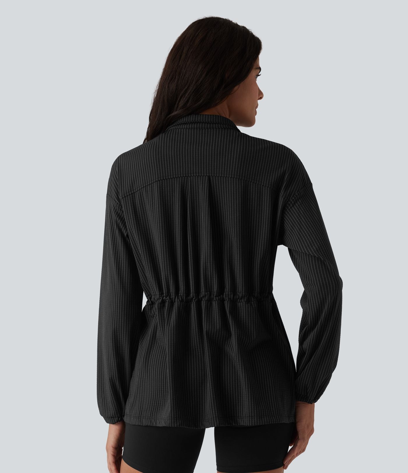 Veste sport manches longues séchage rapide à cordon de serrage intérieur - UPF40+