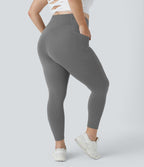 Softlyzero™ Legging Grande Taille Pleine Longueur Taille Haute Poches Latérales Croisée - UPF50+