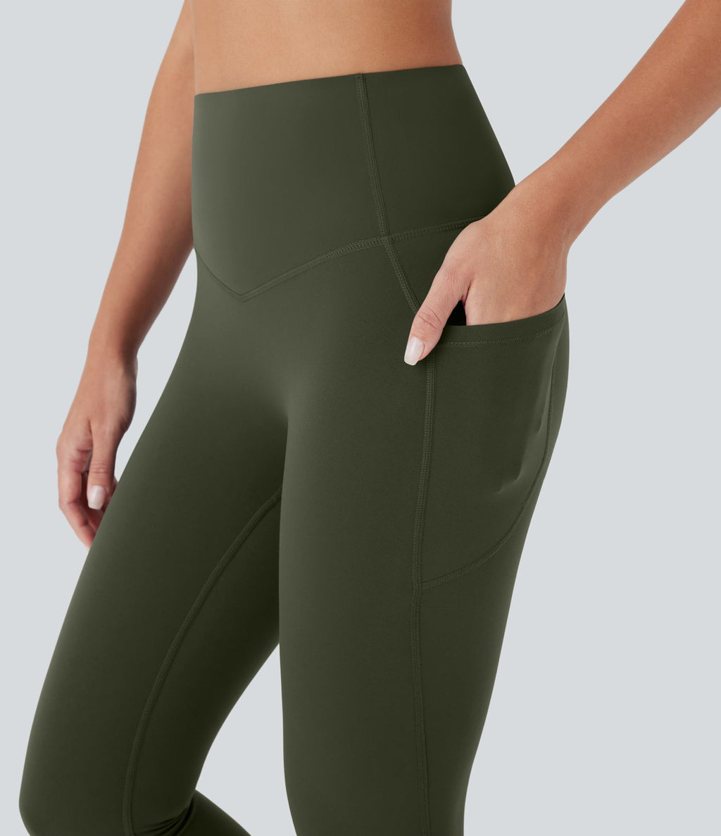 Legging corsaire d'entraînement gainant galbant taille haute avec poches Halara UltraSculpt™