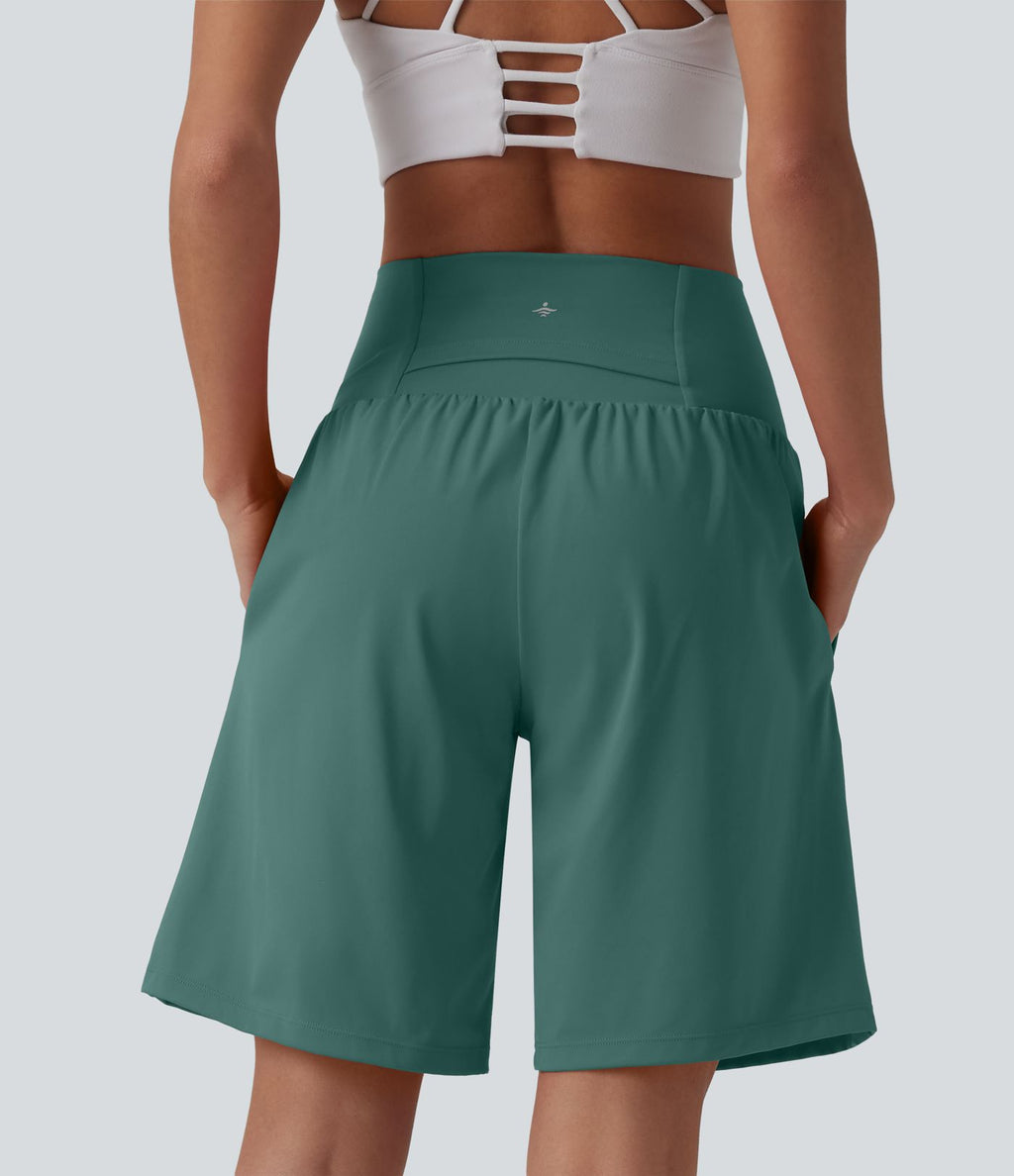 Short de yoga 2-en-1 SoftlyZero™ Airy taille très haute effet frais InstantCool 22,8 cm avec poches