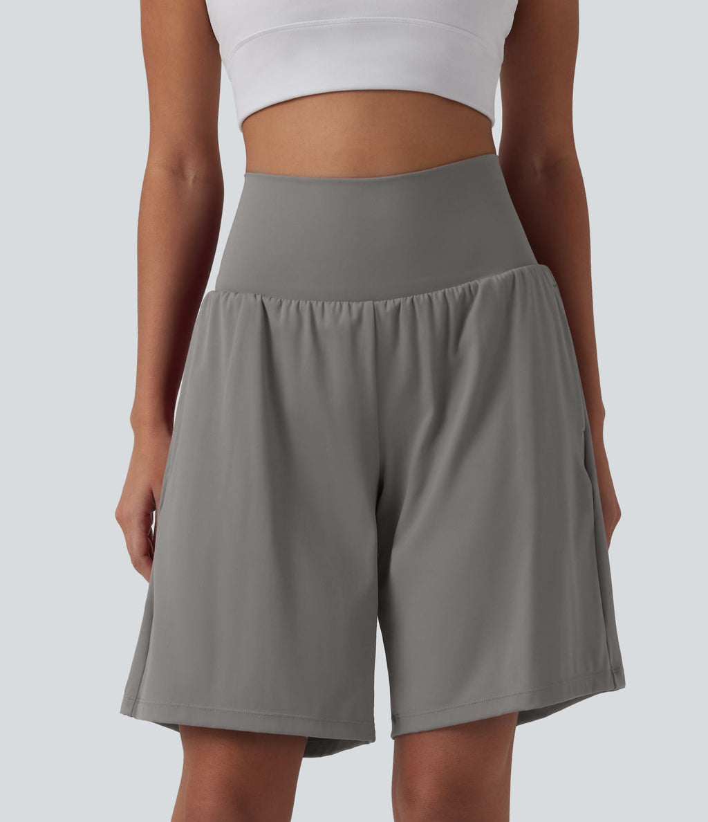 Short de yoga 2-en-1 SoftlyZero™ Airy taille très haute effet frais InstantCool 22,8 cm avec poches