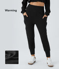 Jogging jogging cargo sarouel en polaire taille haute avec poches multiples