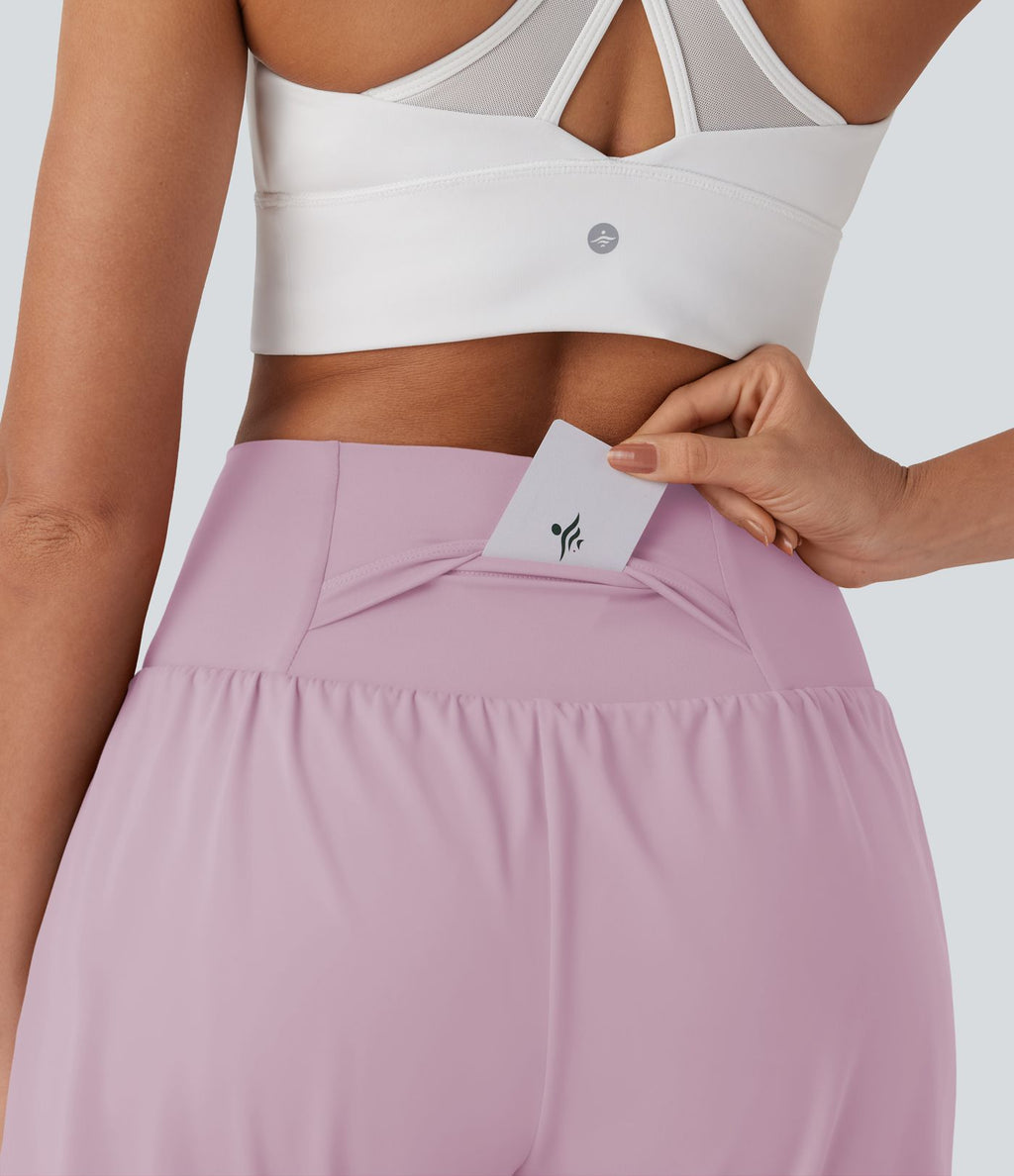 Short de yoga SoftlyZero™ Airy 2-en-1 taille très haute avec poches et effet frais InstantCool 17,5 cm