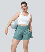Breezeful™ Short 11,3cm De Yoga 2 En 1 Taille Haute Avec Poche Latérale Croisée Et Séchage Rapide