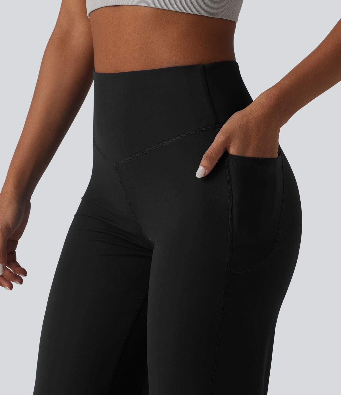 Jogging Halara Ultrasculpt™ taille haute gainant ventre plat avec poches