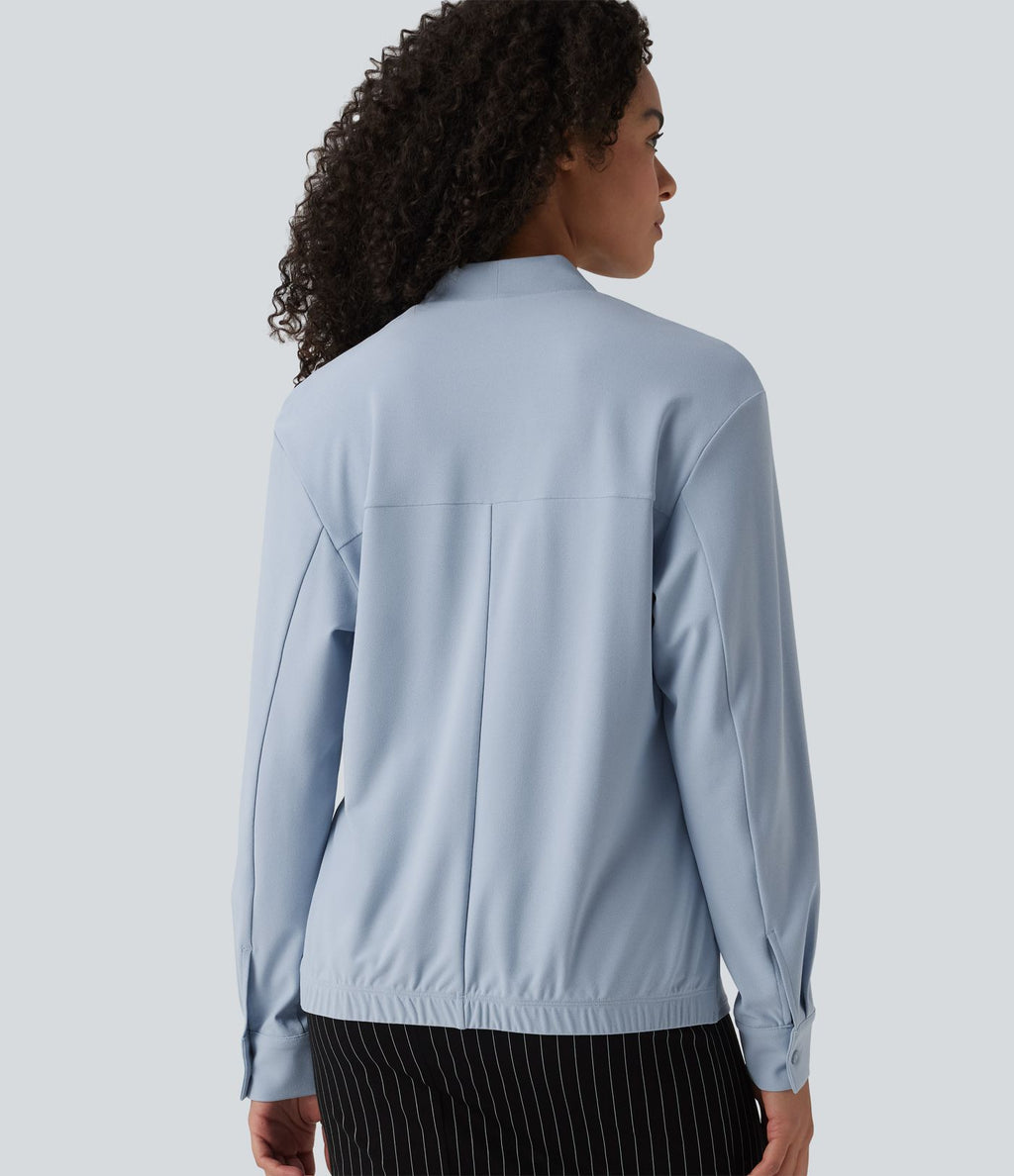 Blouse de travail col V manches longues