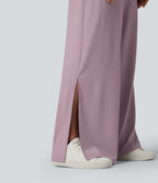 Combinaison casual asymétrique manches courtes avec poches et fente - Easy Peasy