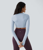 Top Sport Yoga Uni à Trou pour le Pouce Coupe Courte