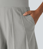 Breezeful™ Combishort Dos Nu Poche Zippée Invisible Sur le Côté Jambe Large Séchage Rapide