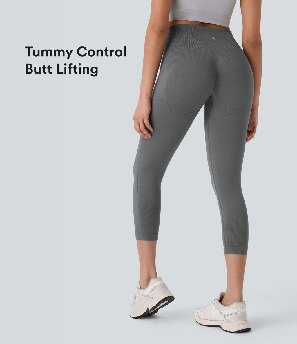 Legging capri yoga gainant effet push-up taille haute sans couture OneForm Seamless Flow
