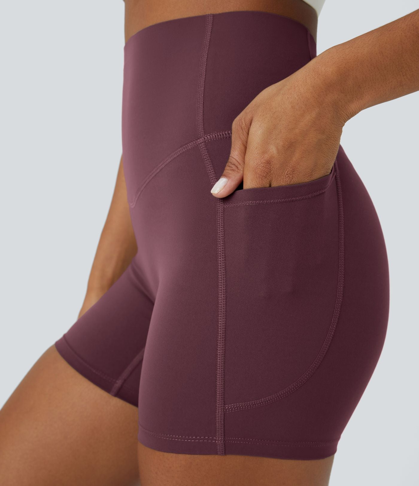 Short cycliste d'entraînement gainant taille haute UltraSculpt™ SoCinched à poches latérales 12,5 cm