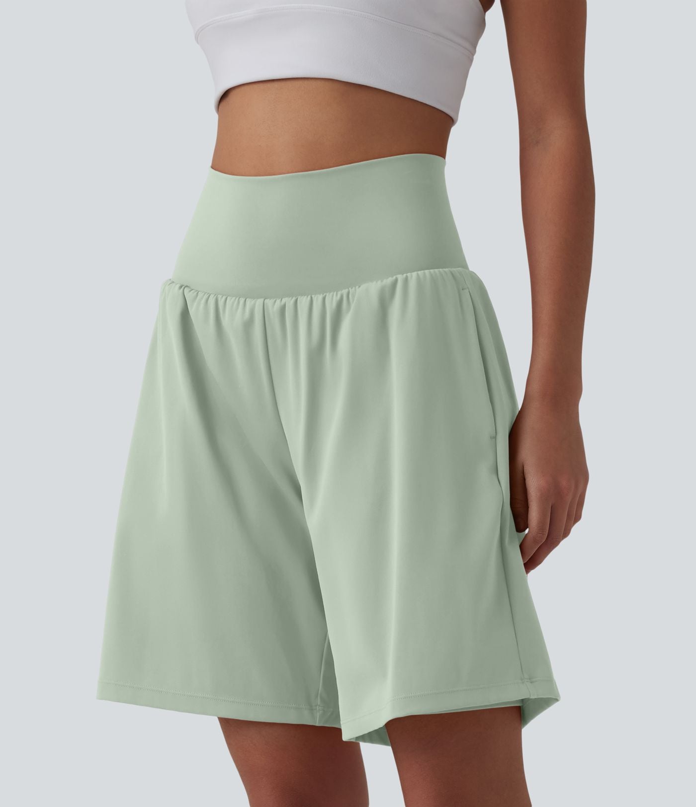 Short de yoga 2-en-1 SoftlyZero™ Airy taille très haute effet frais InstantCool 22,8 cm avec poches
