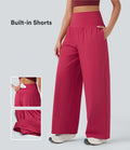 Pantalon yoga 2-en-1 SoftlyZero™ Airy taille très haute coupe droite effet frais InstantCool avec poches
