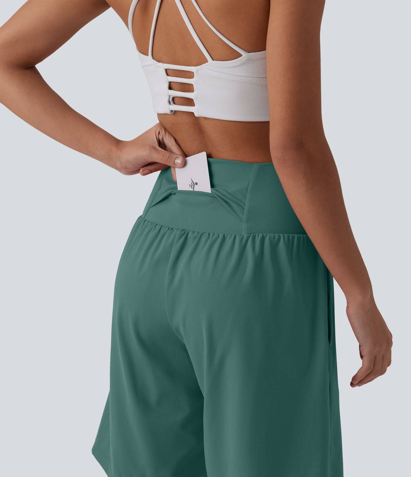Short de yoga 2-en-1 SoftlyZero™ Airy taille très haute effet frais InstantCool 22,8 cm avec poches