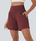 Short de yoga SoftlyZero™ Airy 2-en-1 taille très haute avec poches et effet frais InstantCool 17,5 cm