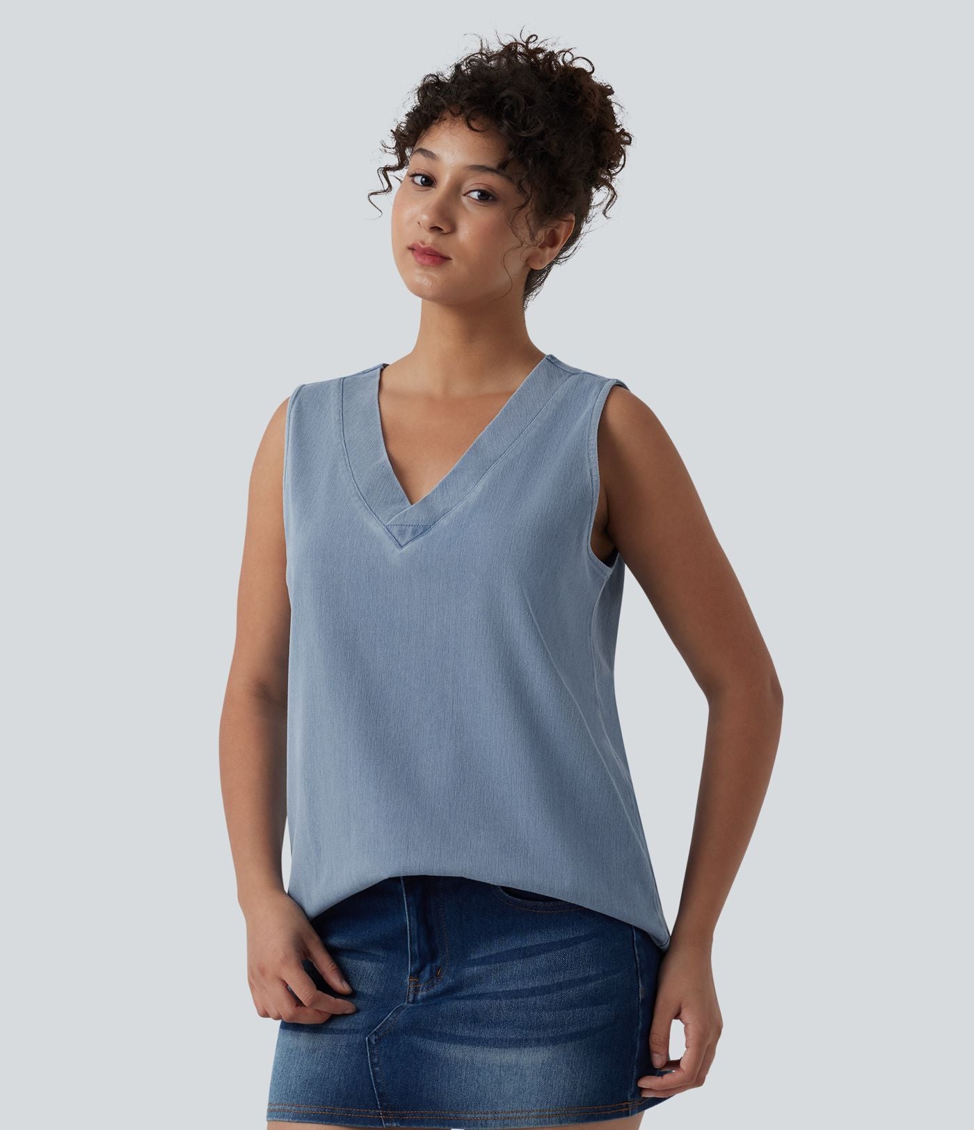 Halara Flex™ Débardeur décontracté en denim col V