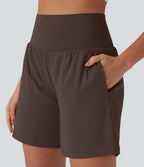 Short de yoga SoftlyZero™ Airy 2-en-1 taille très haute avec poches et effet frais InstantCool 17,5 cm