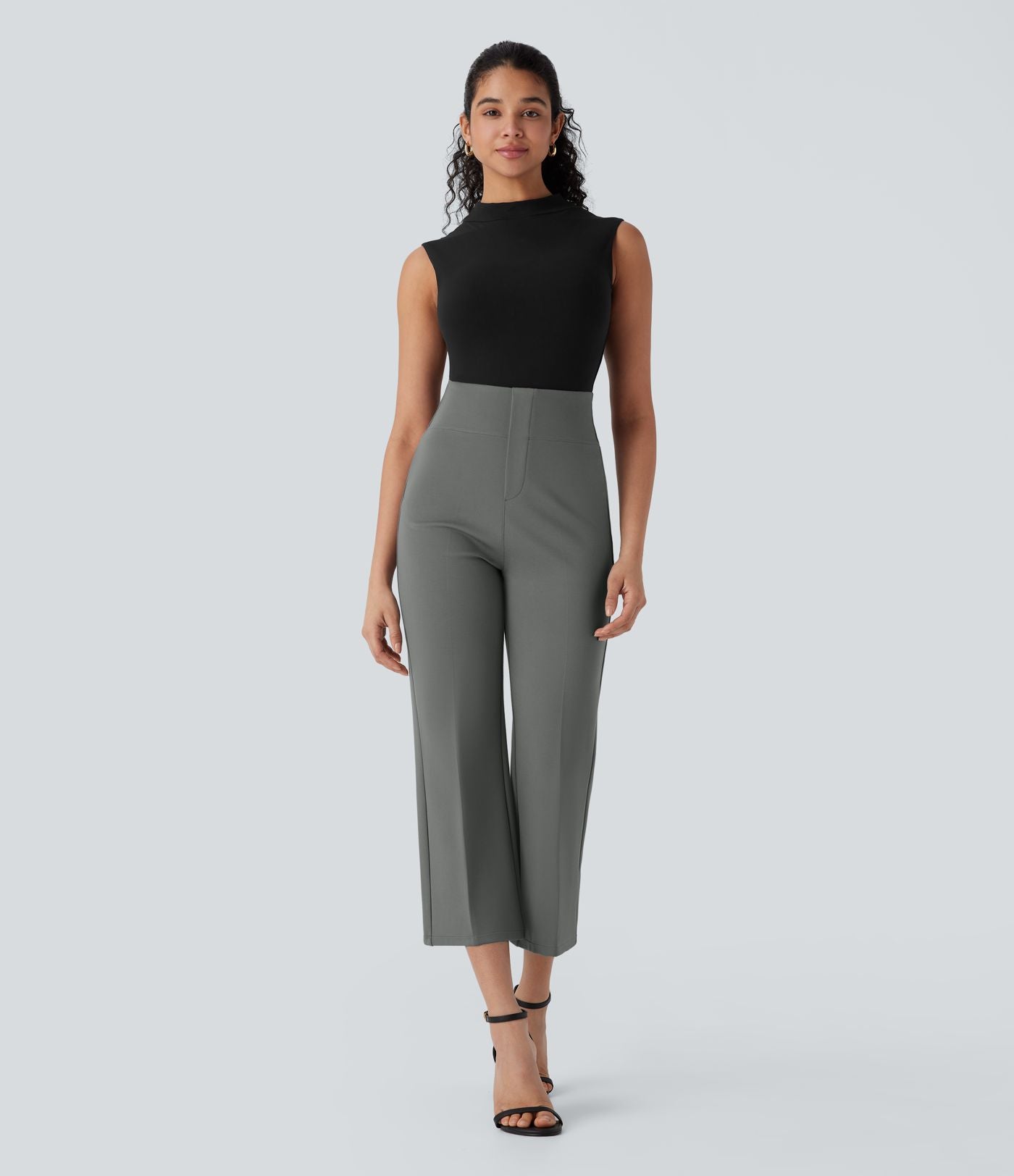 Pantalon de travail court gainant taille haute Halara Flex™ avec poches
