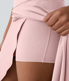 Jupe Longue Casual Breezeful™ Taille Haute à Volants 2en1 Fluide Sèchement Rapide Quotidien Maxi