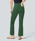 Jean bootcut 7/8 décontracté coloré à poches taille haute Halara Flex™