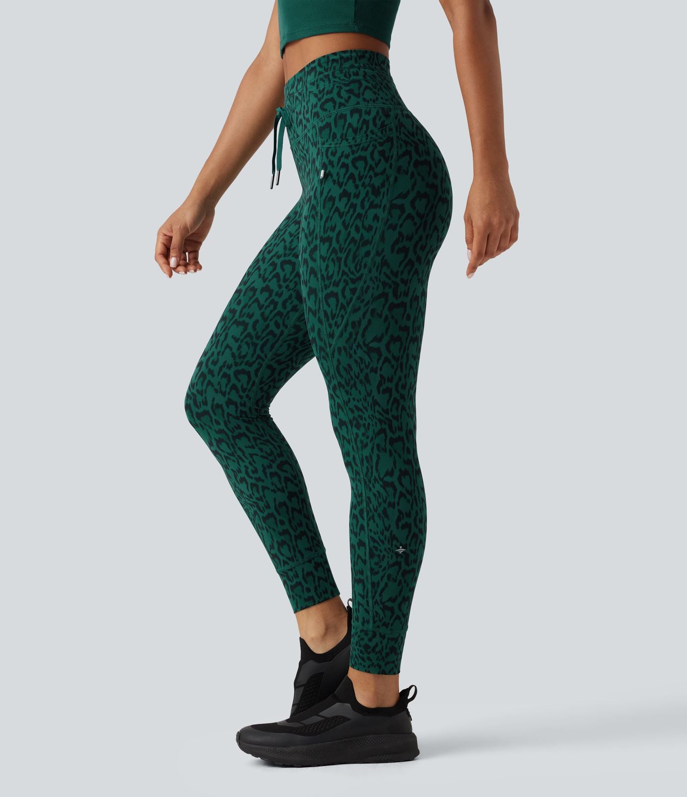 Legging de yoga taille haute imprimé léopard avec cordon de serrage Halara UltraSculpt™ et poches