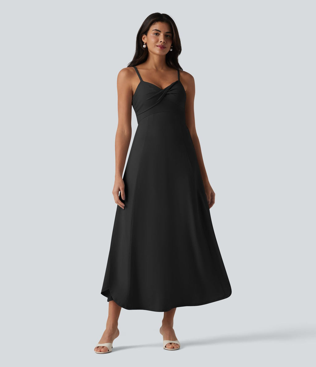 Robe midi à bretelles col V