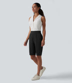 Short de golf séchage rapide taille haute avec poches 25 cm - Golf Tee - UPF40+
